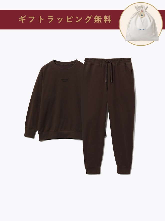 BAKUNE スウェット ウィメンズ / 上下セット(長袖クルーネックシャツ・ロングパンツ)