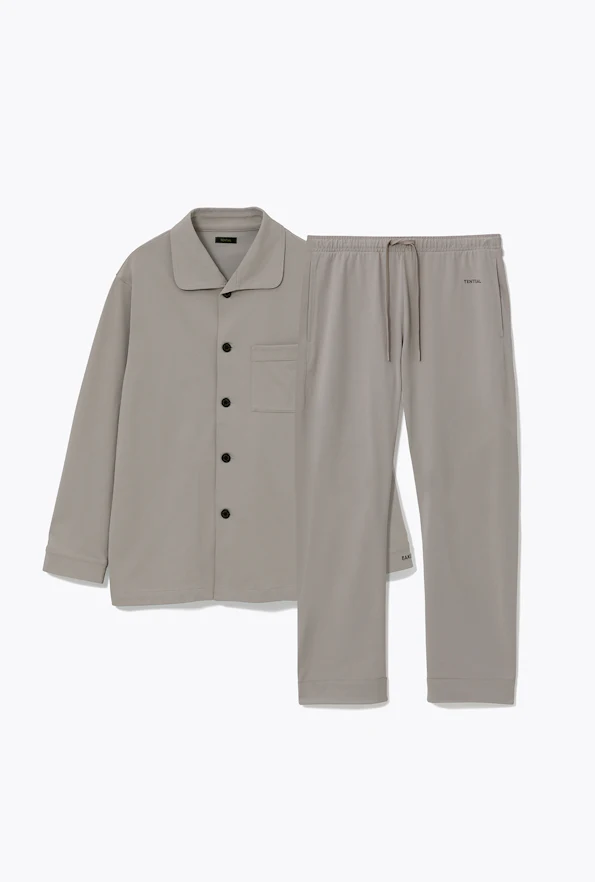 BAKUNE パジャマ オーガニックコットンブレンド / 上下セット(長袖シャツ・ロングパンツ)