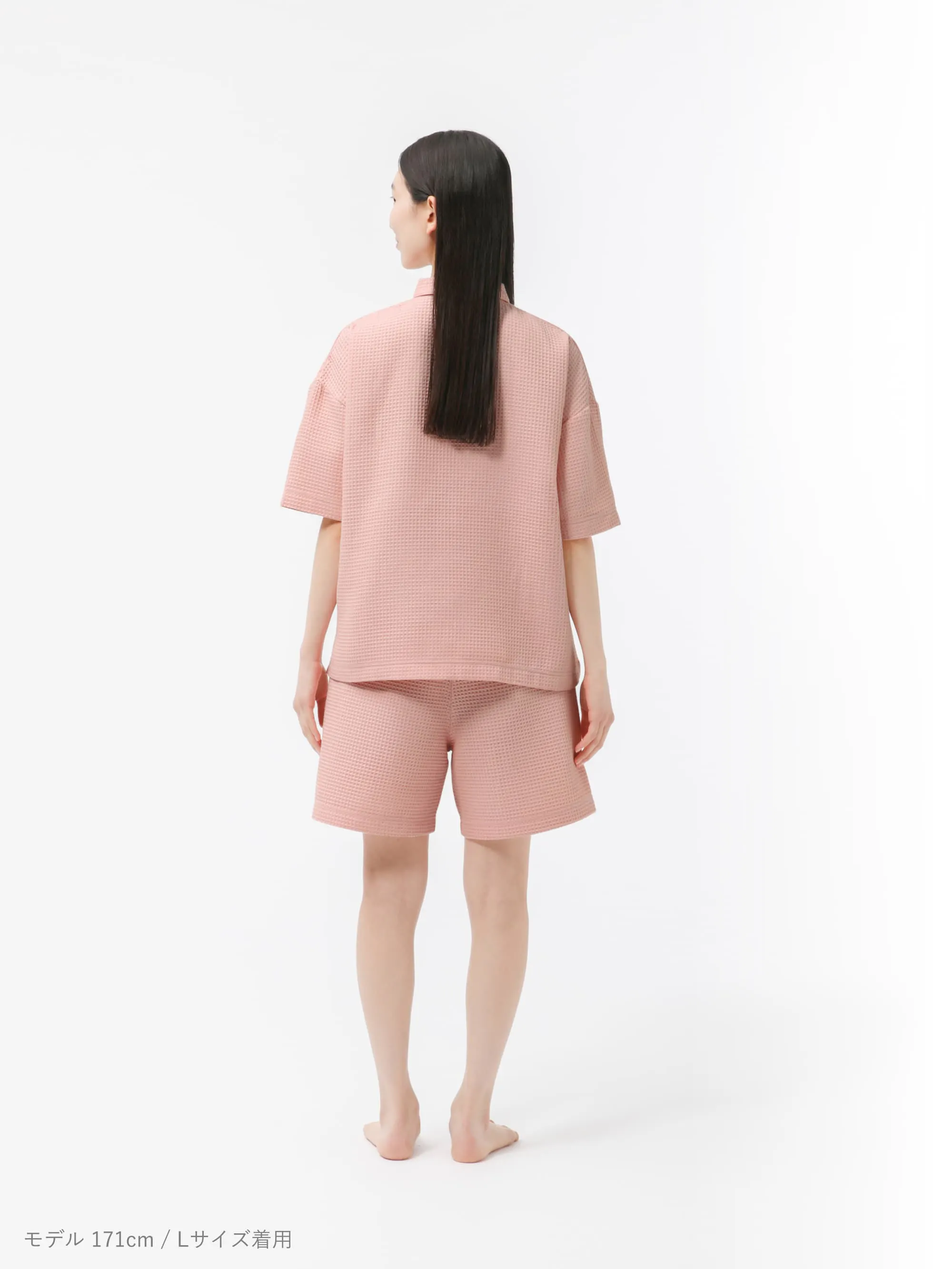 BAKUNE Waffle Women's 上下セット（半袖シャツ・ショートパンツ