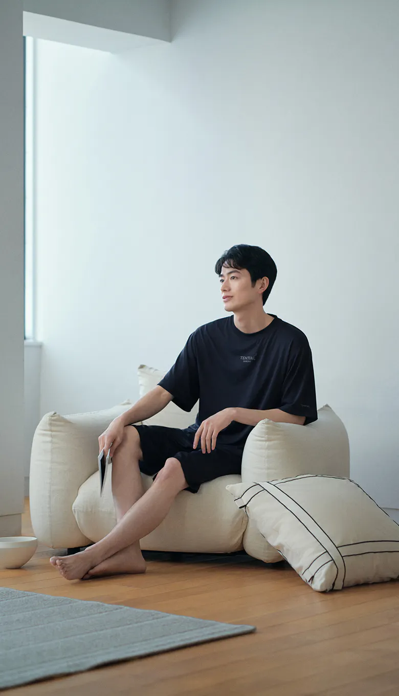 BAKUNE Dry Men's 上下セット（半袖Tシャツ・スリムロングパンツ