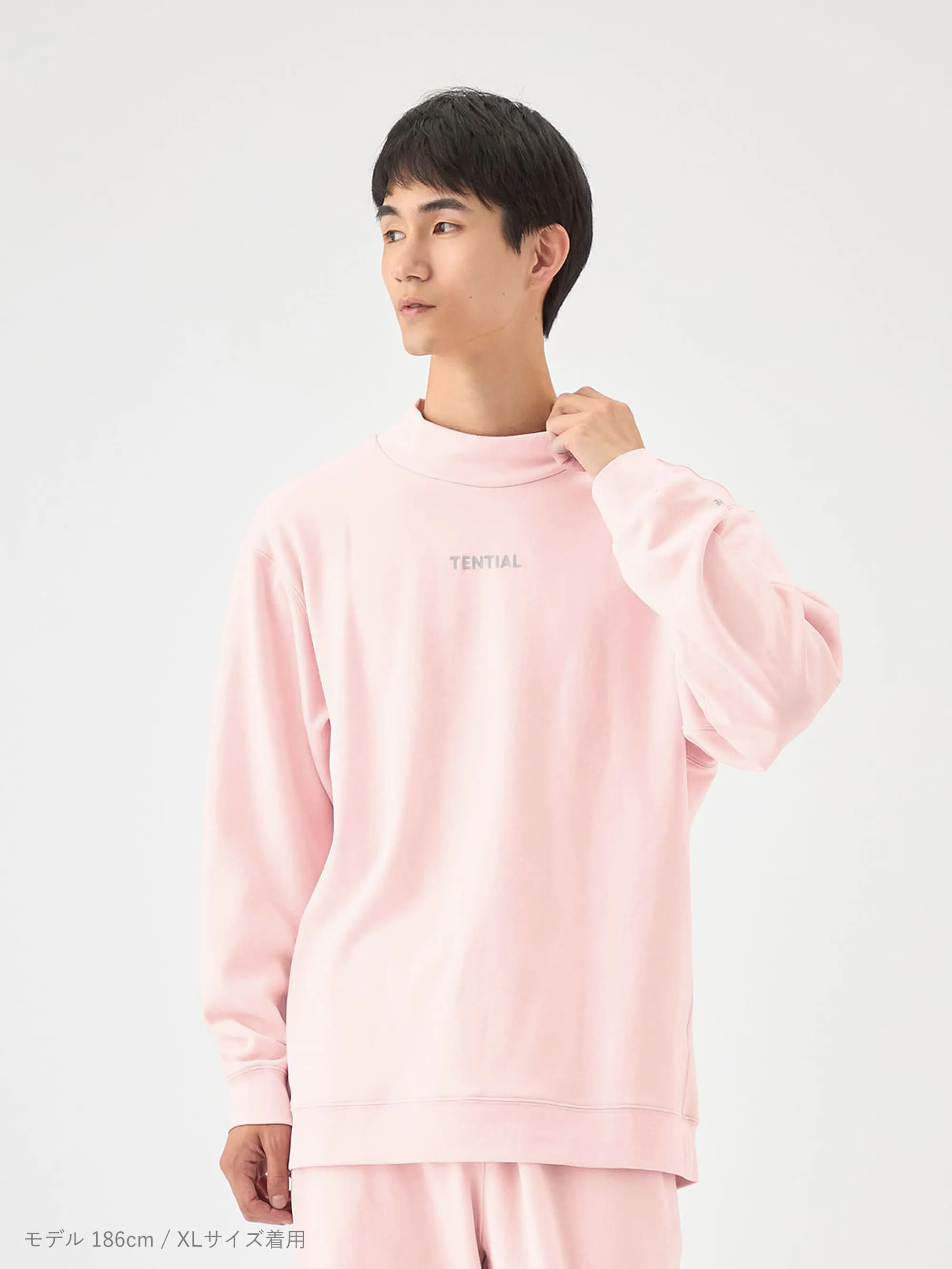 TENTIAL BAKUNE スウェット　ピンク　Sサイズ　上下セット BAKUNE スウェットウォーム / 上下セット（長袖モックネックシャツ