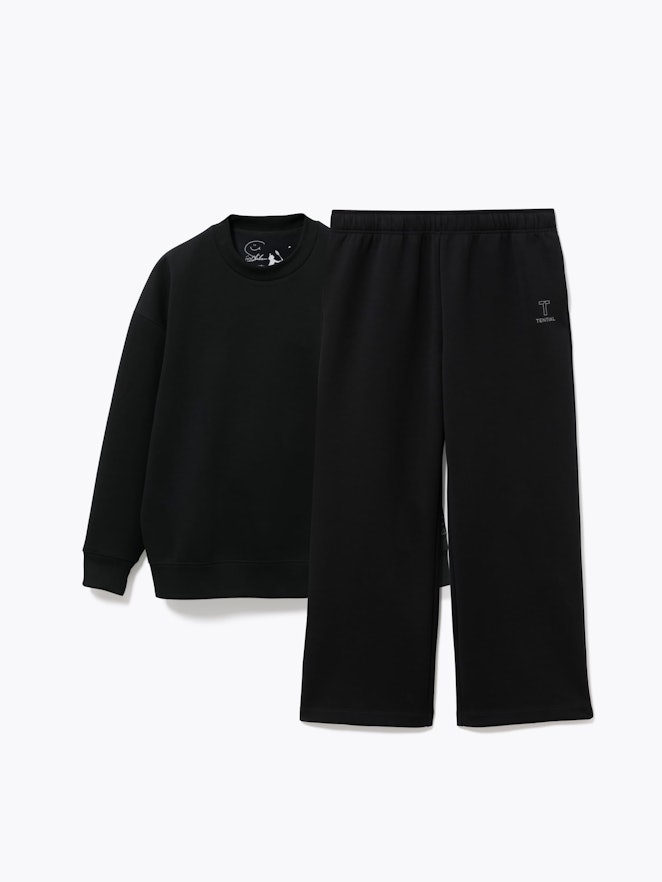 【テックスウェット】クルーネックプルオーバー(志田千陽コラボ) / 上下セット(クルーネックプルオーバー・ワイドパンツ)