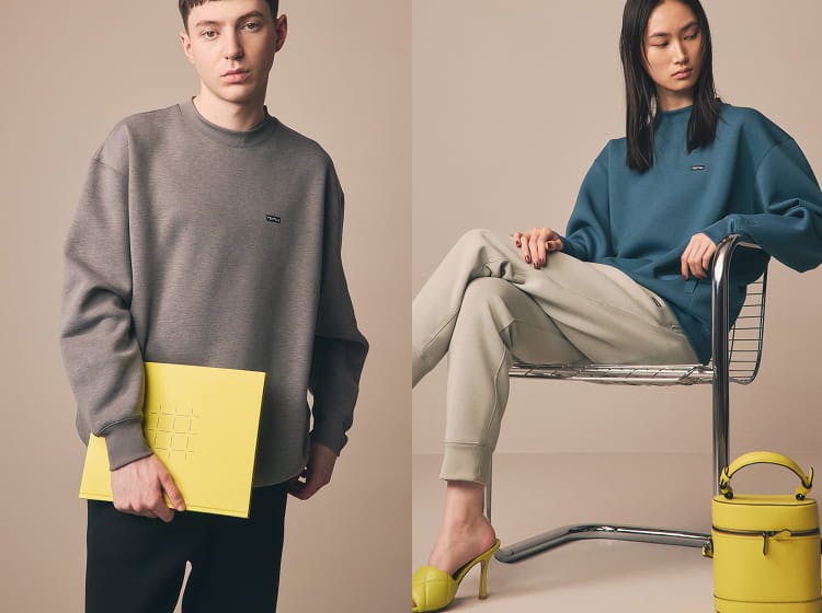 テックスウェット】クルーネックプルオーバー / 上下セット（クルー