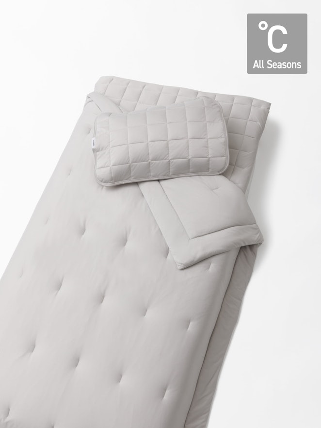 BAKUNE オールシーズン寝具3点セット / 通年用掛け布団・通年用敷きパッド・通年用枕パッド