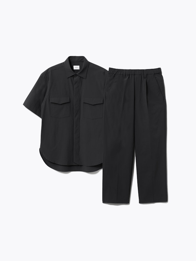 MIGARU Seersucker Short Sleeve Shirt / 上下セット(半袖シャツ・ロングパンツ)