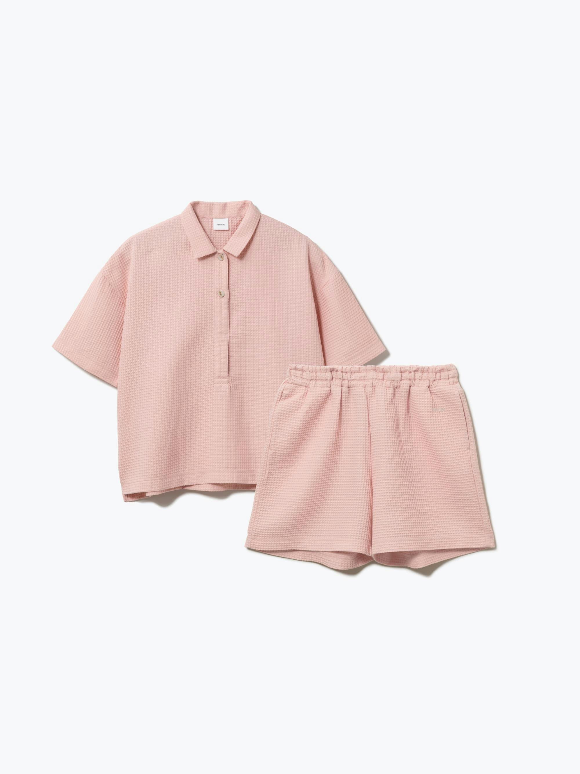 BAKUNE Waffle Women's 上下セット（半袖シャツ・ショートパンツ