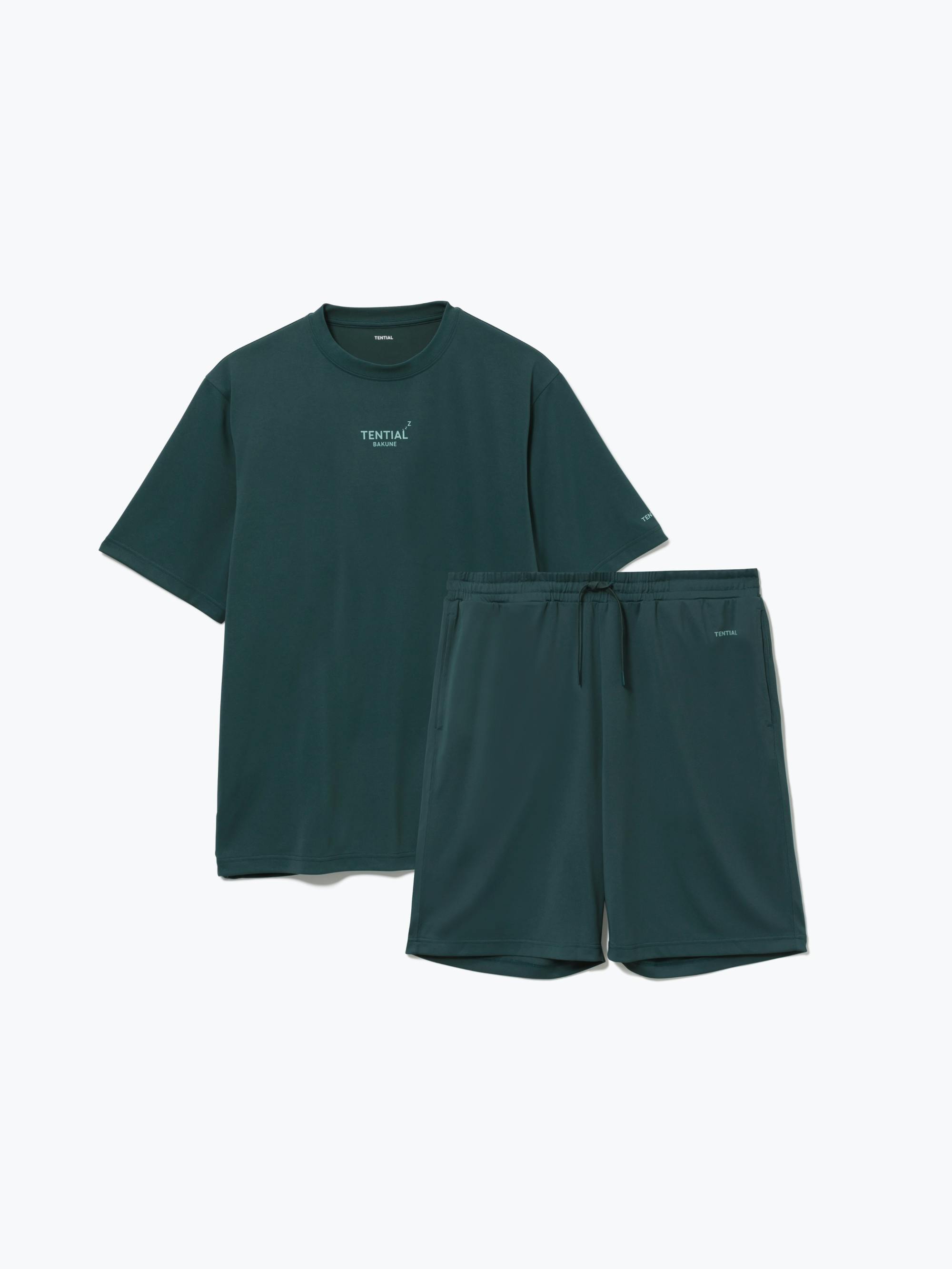 BAKUNE Dry Men's 半袖 Dark-green