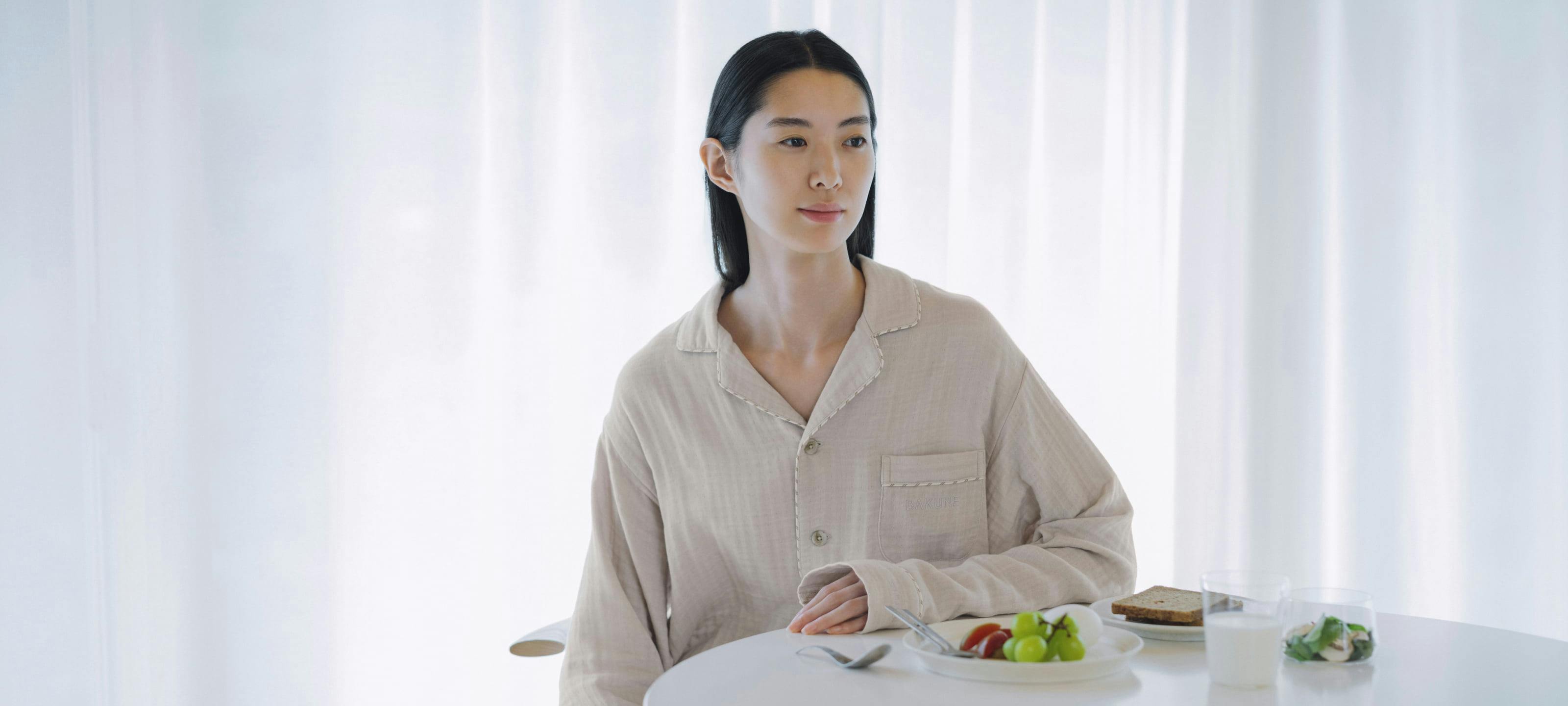 BAKUNE Pajamas Gauze S ベージュ 上下セット BAKUNE Pajamas Gauze S ベージュ 上下セット 楽天市場】【公式