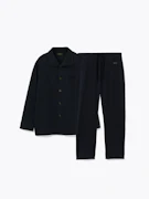 BAKUNE パジャマ オーガニックコットンブレンド 長袖 Navy