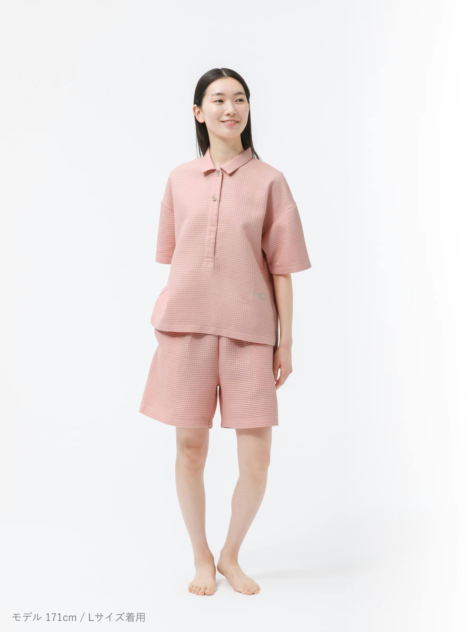 BAKUNE Waffle Women's 上下セット(半袖シャツ・ショートパンツ BAKUNE Waffle Women's 上下セット(半袖シャツ・ショートパンツ