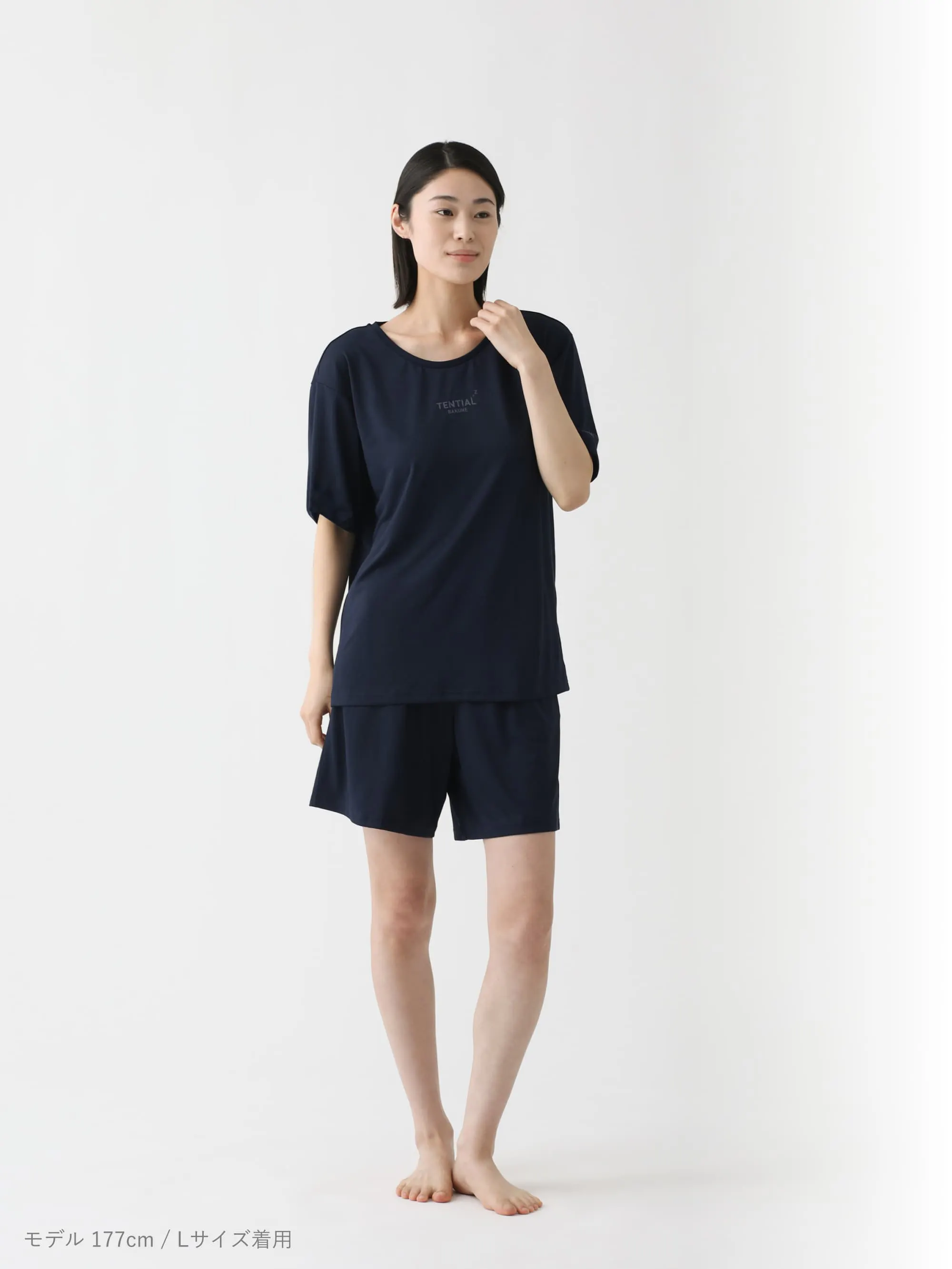 BAKUNE Dry Women's 半袖 Navy
