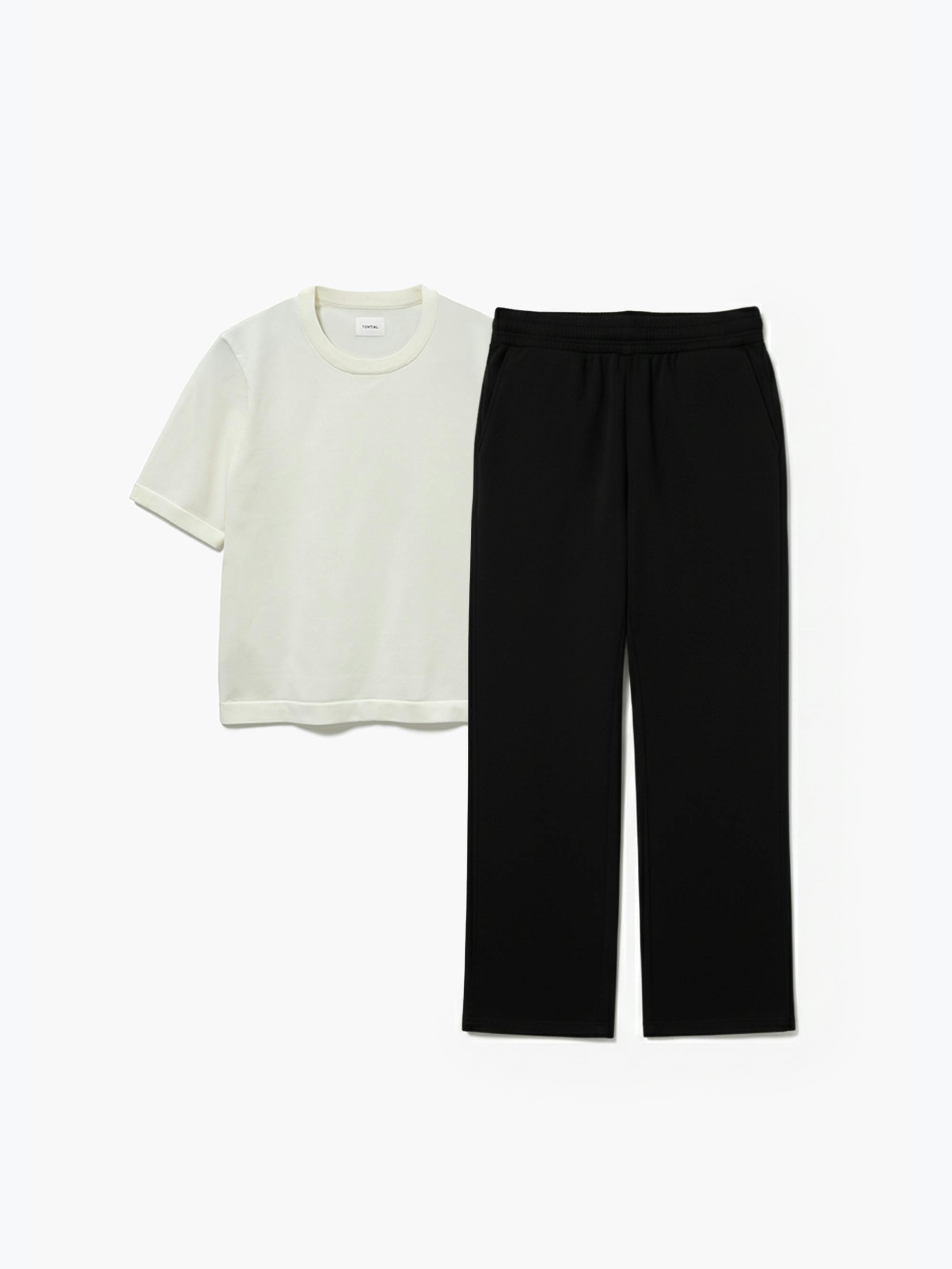 【ライトニット】半袖Tシャツ ウィメンズ 上下セット（半袖Tシャツ ウィメンズ・ロングパンツ）  / 半袖Tシャツ