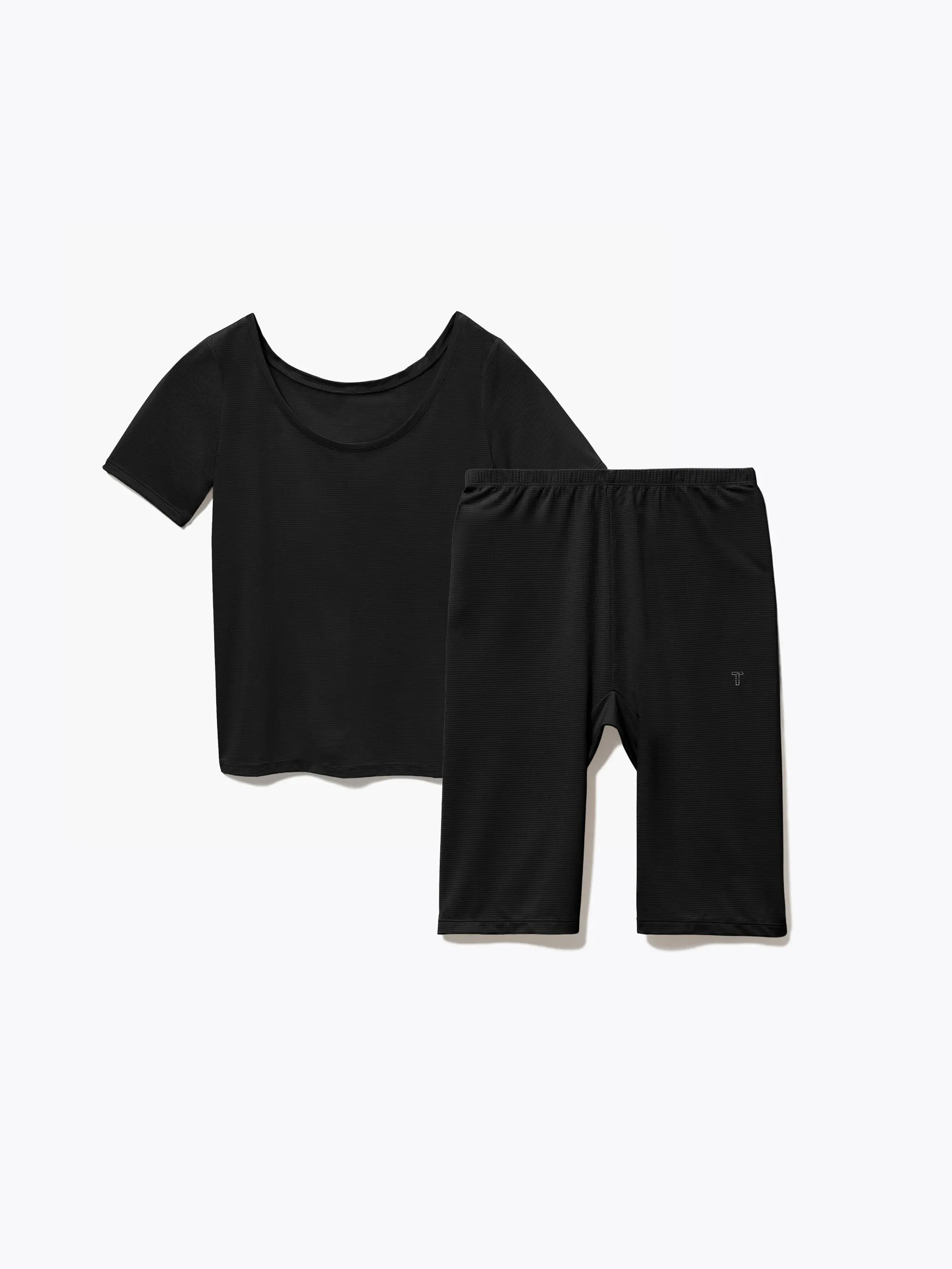 【冷感ライトワッフル】リカバリーアンダーウェア ウィメンズ / 上下セット（半袖・オーバーパンツ）