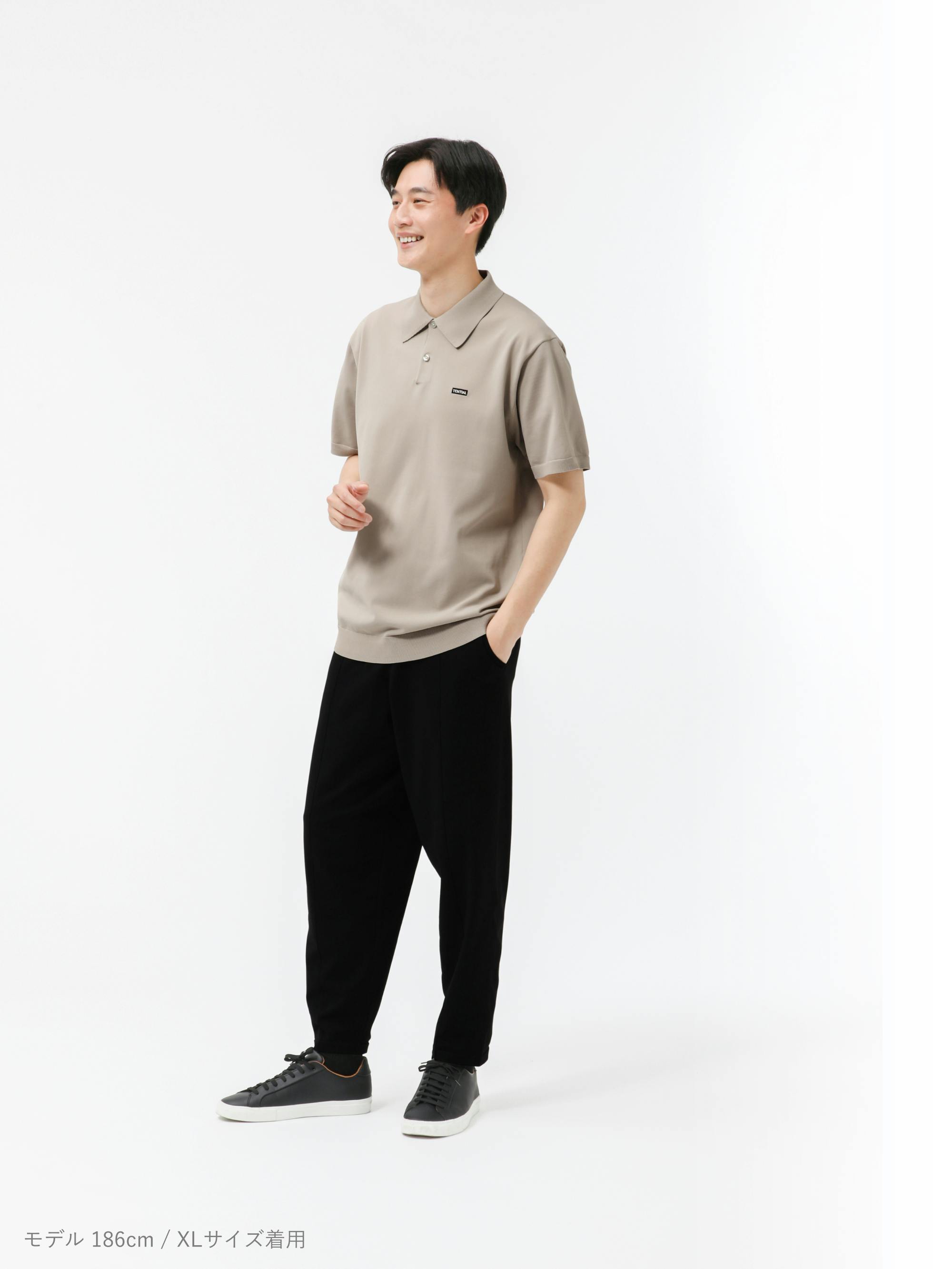 MIGARU Light Knit Short Sleeve Polo Shirt / 上下セット（半袖