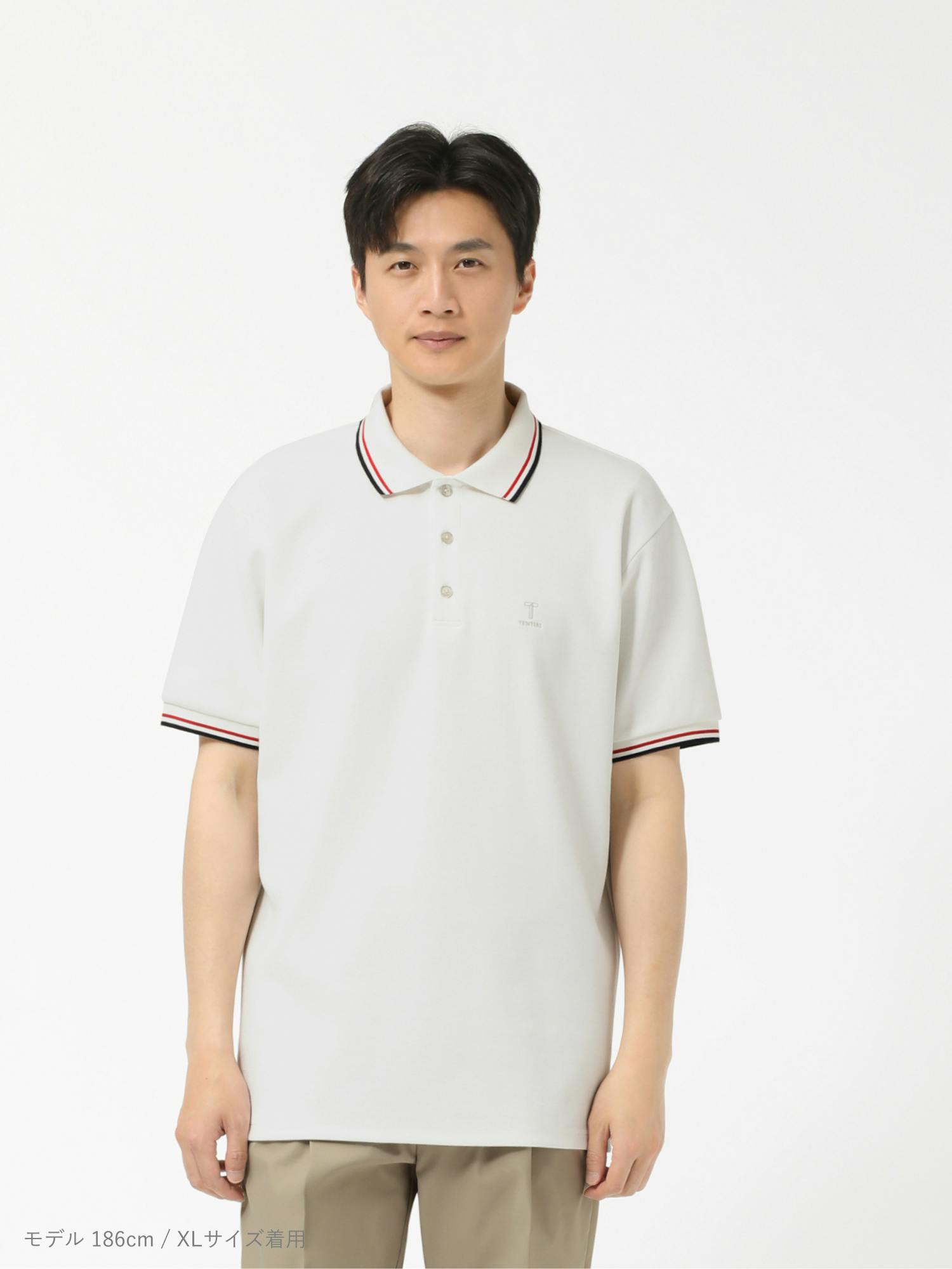 Golf Wear Line Collar Short Sleeve Polo Shirt / 半袖
