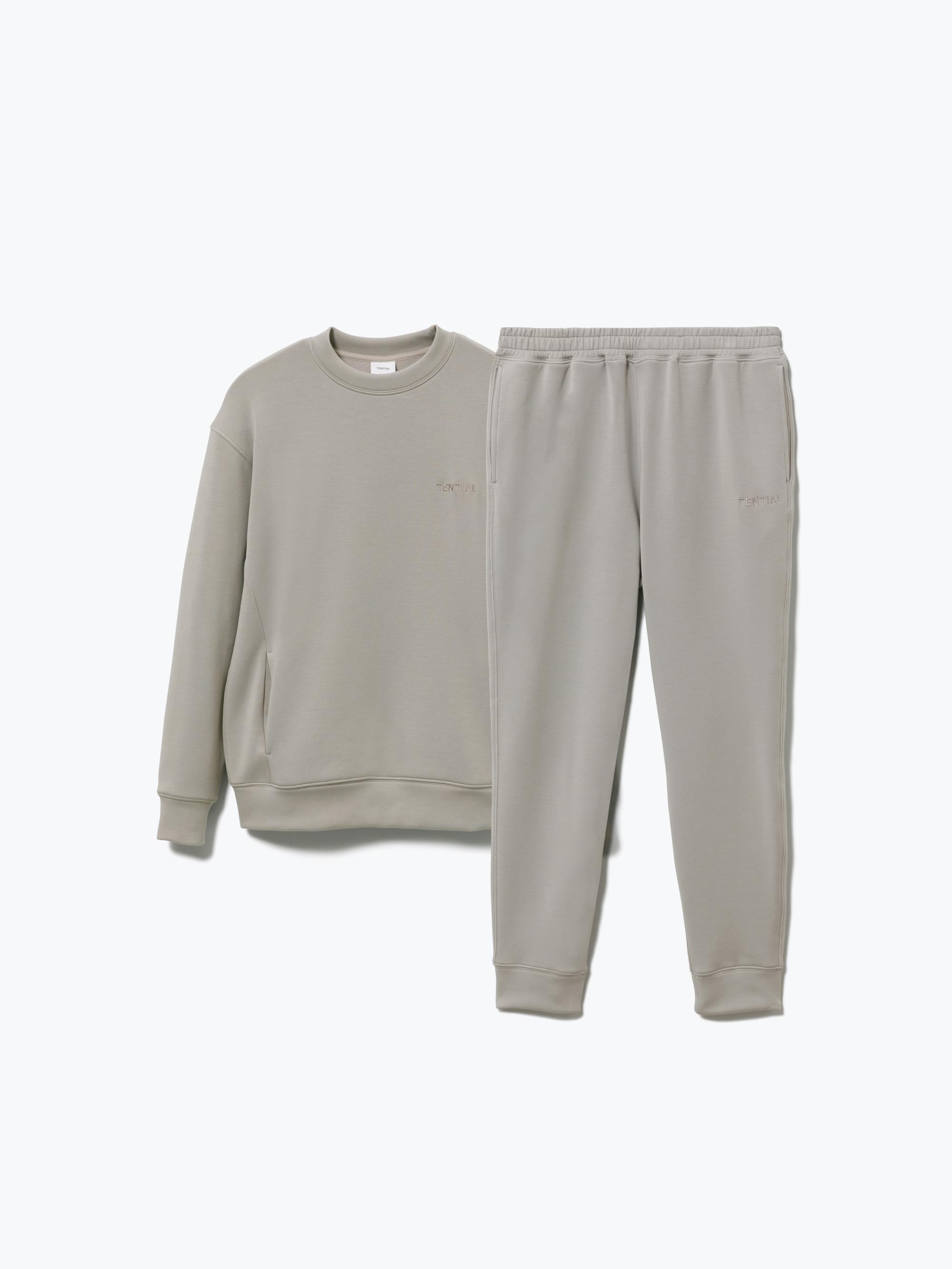 【ソフトストレッチ】クルーネックプルオーバー / 上下セット（クルーネックプルオーバー・ジョガーパンツ）