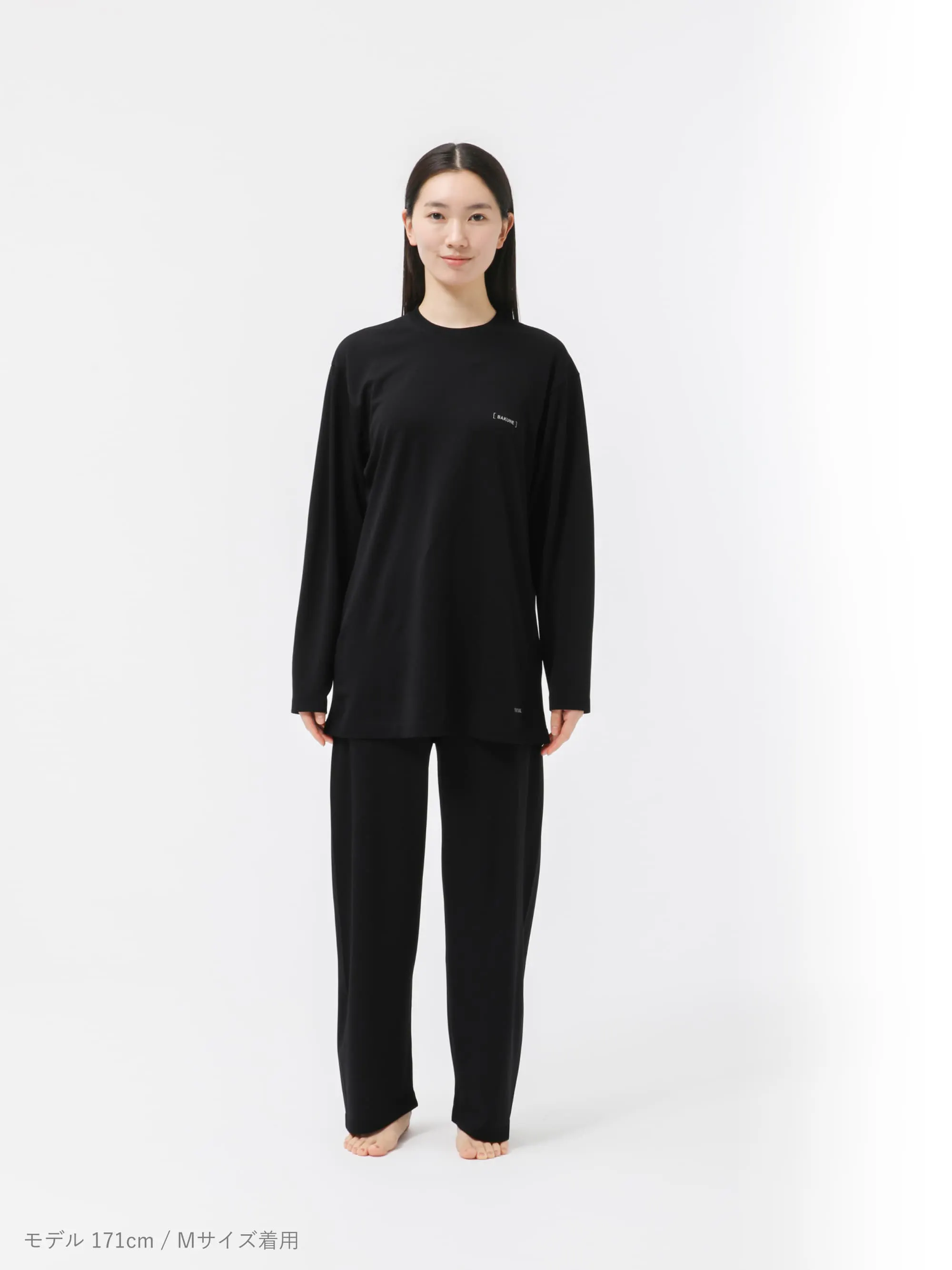 BAKUNE dry ウィメンズ　長袖長ズボン上下セット　Mサイズ　ブラック BAKUNE 3D Dry Women's 上下セット（長袖Tシャツ・ロングパンツ）_25SS