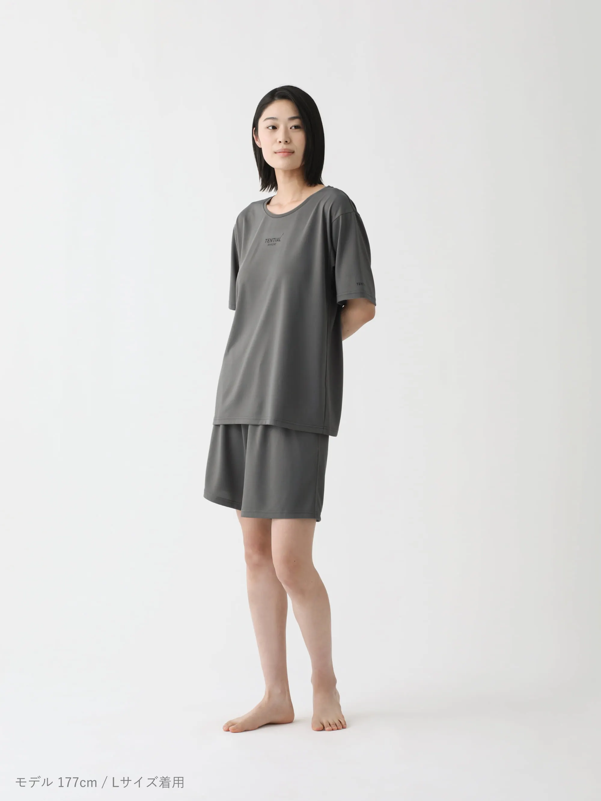 BAKUNE Dry Women's 半袖 Gray