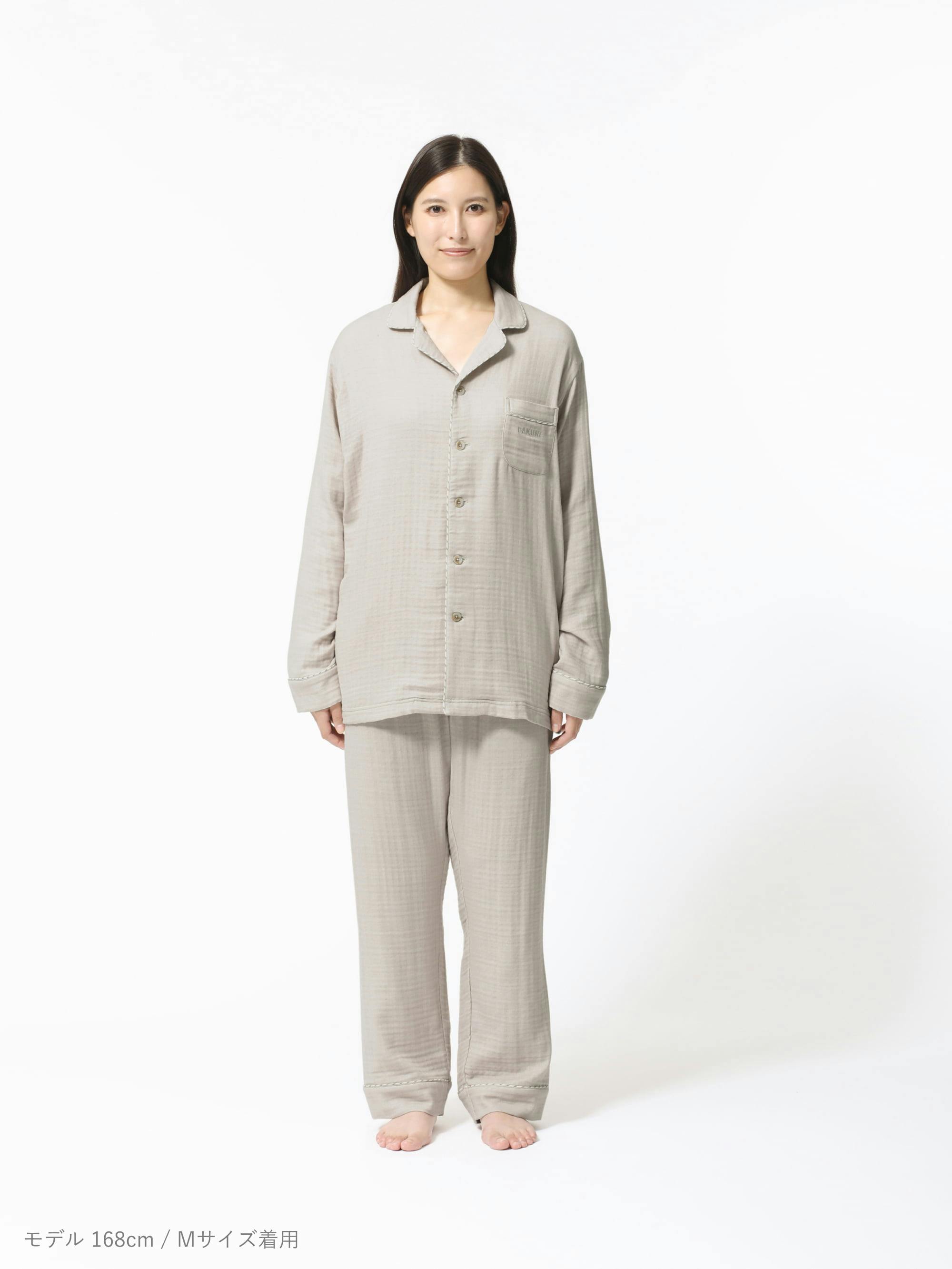 BAKUNE パジャマ ガーゼ / 上下セット（長袖シャツ・ロングパンツ