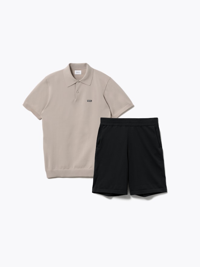 MIGARU Light Knit Short Sleeve Polo Shirt / 上下セット(半袖ポロシャツ・ショートパンツ)