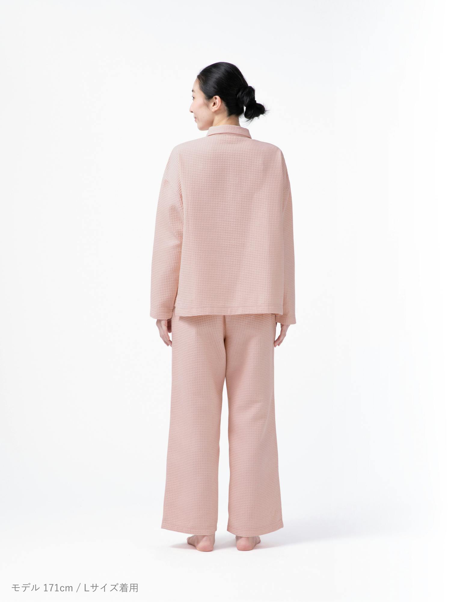 BAKUNE Waffle Women's 上下セット（長袖シャツ・ロングパンツ