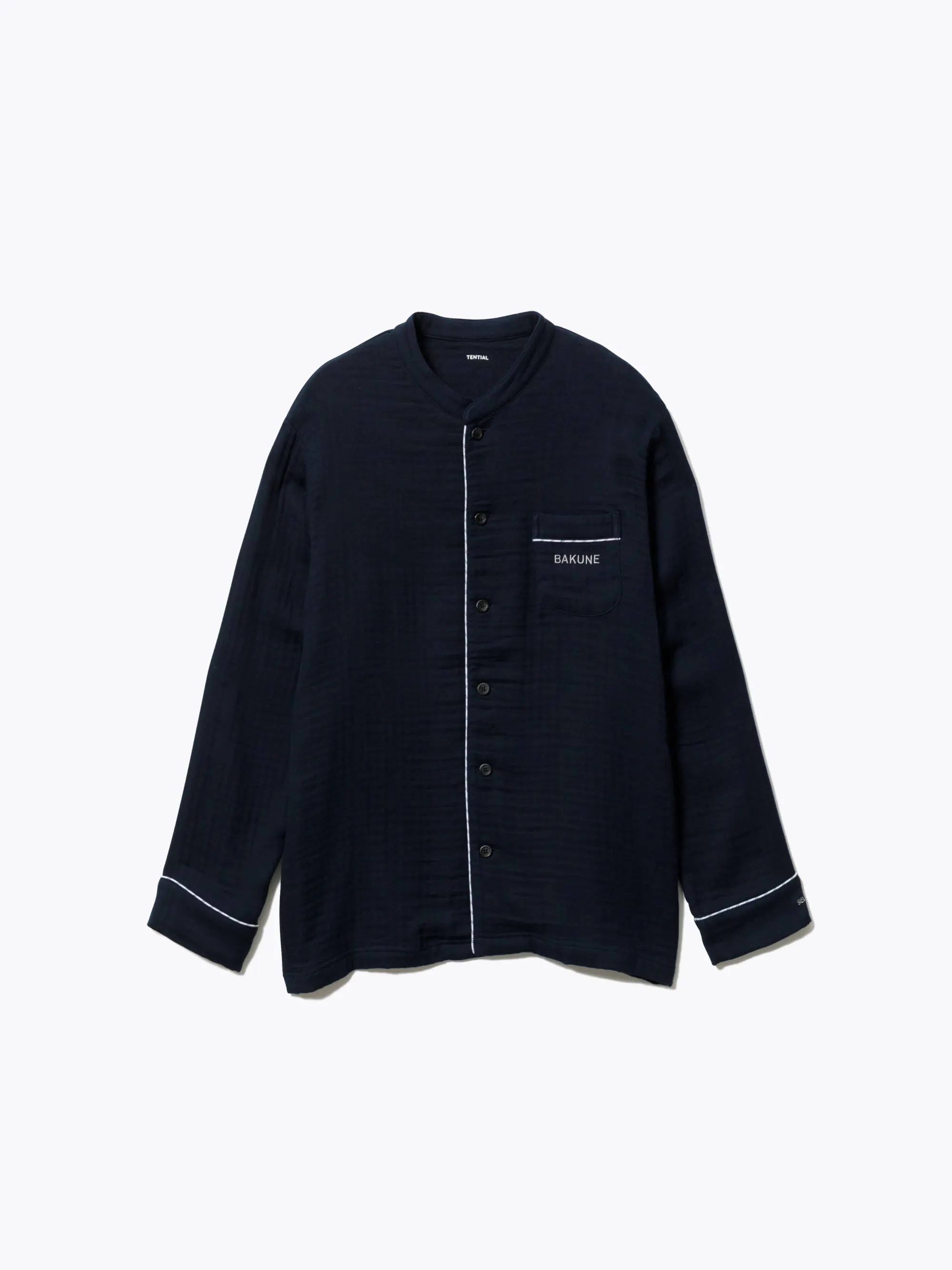 BAKUNE パジャマ ガーゼ / 長袖バンドカラーシャツ_25FW | TENTIAL公式