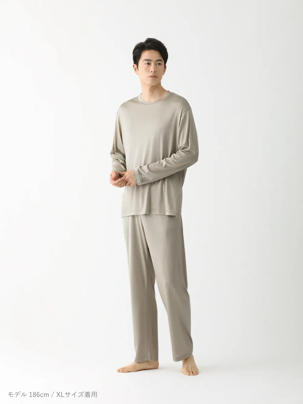 BAKUNE Premium シルク / 上下セット（長袖Tシャツ・ロングパンツ