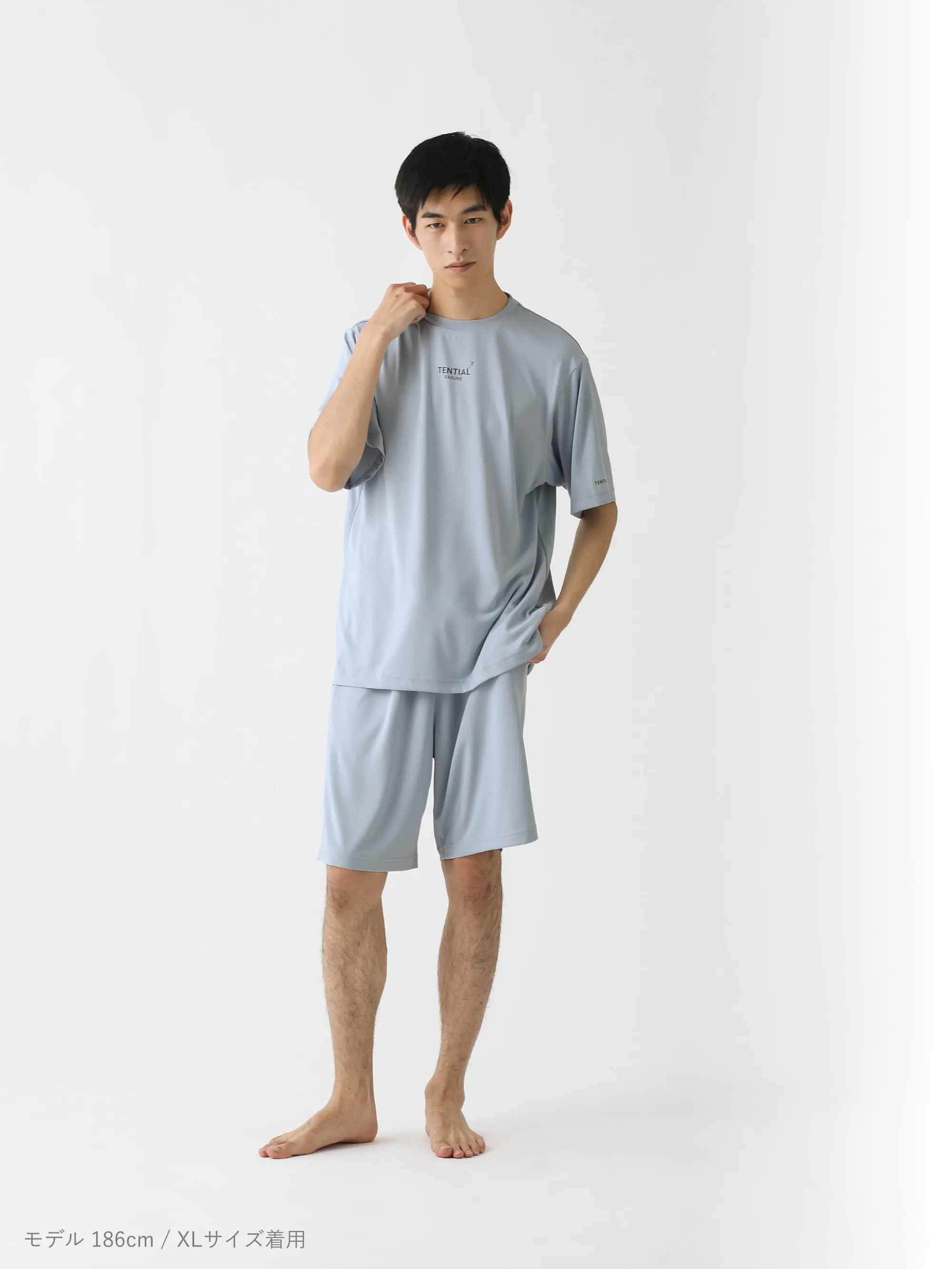 BAKUNE Dry Men's 半袖 Saxe-blue