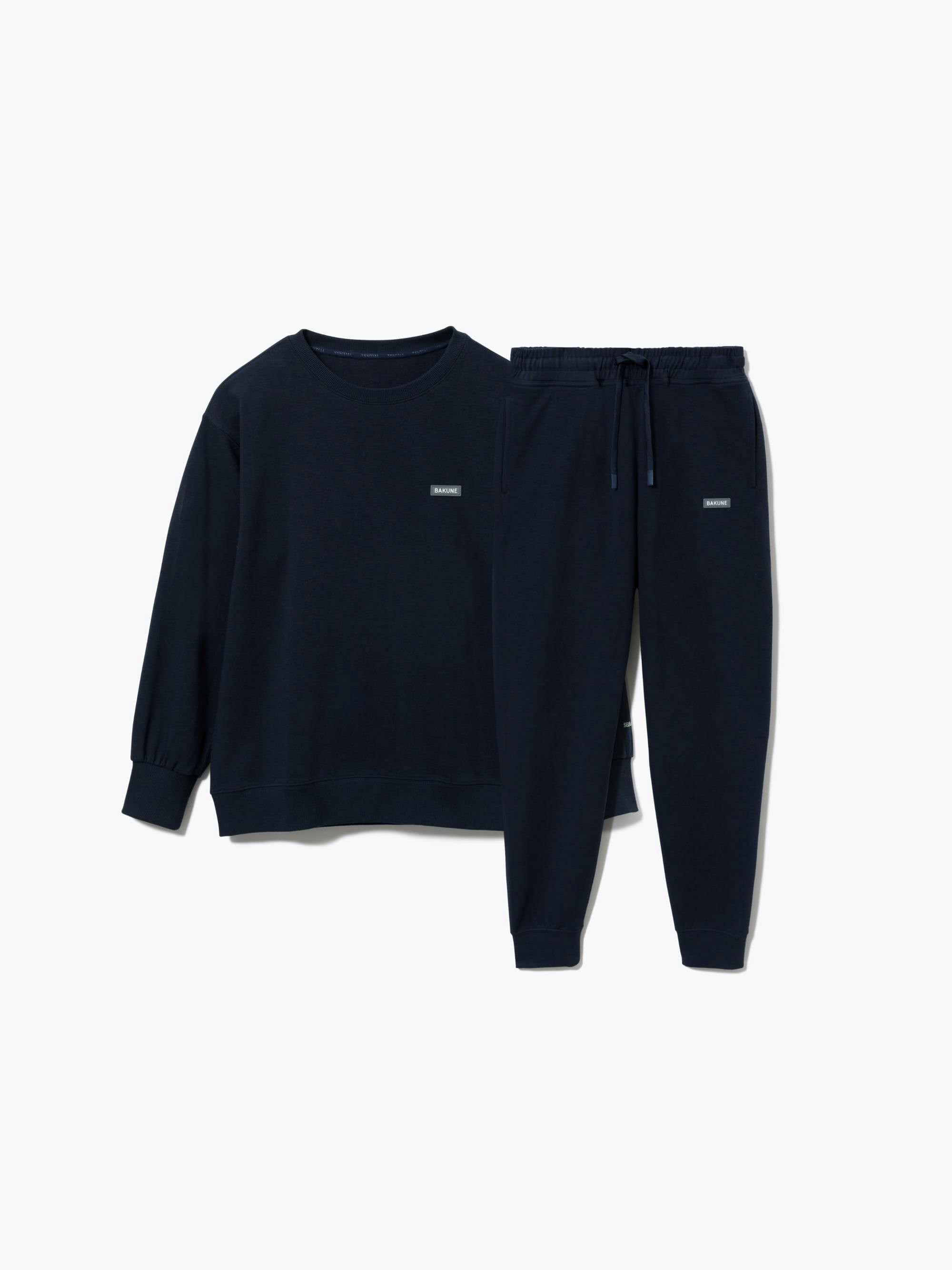 BAKUNE スウェット メンズ 長袖 【限定ロゴ】Navy