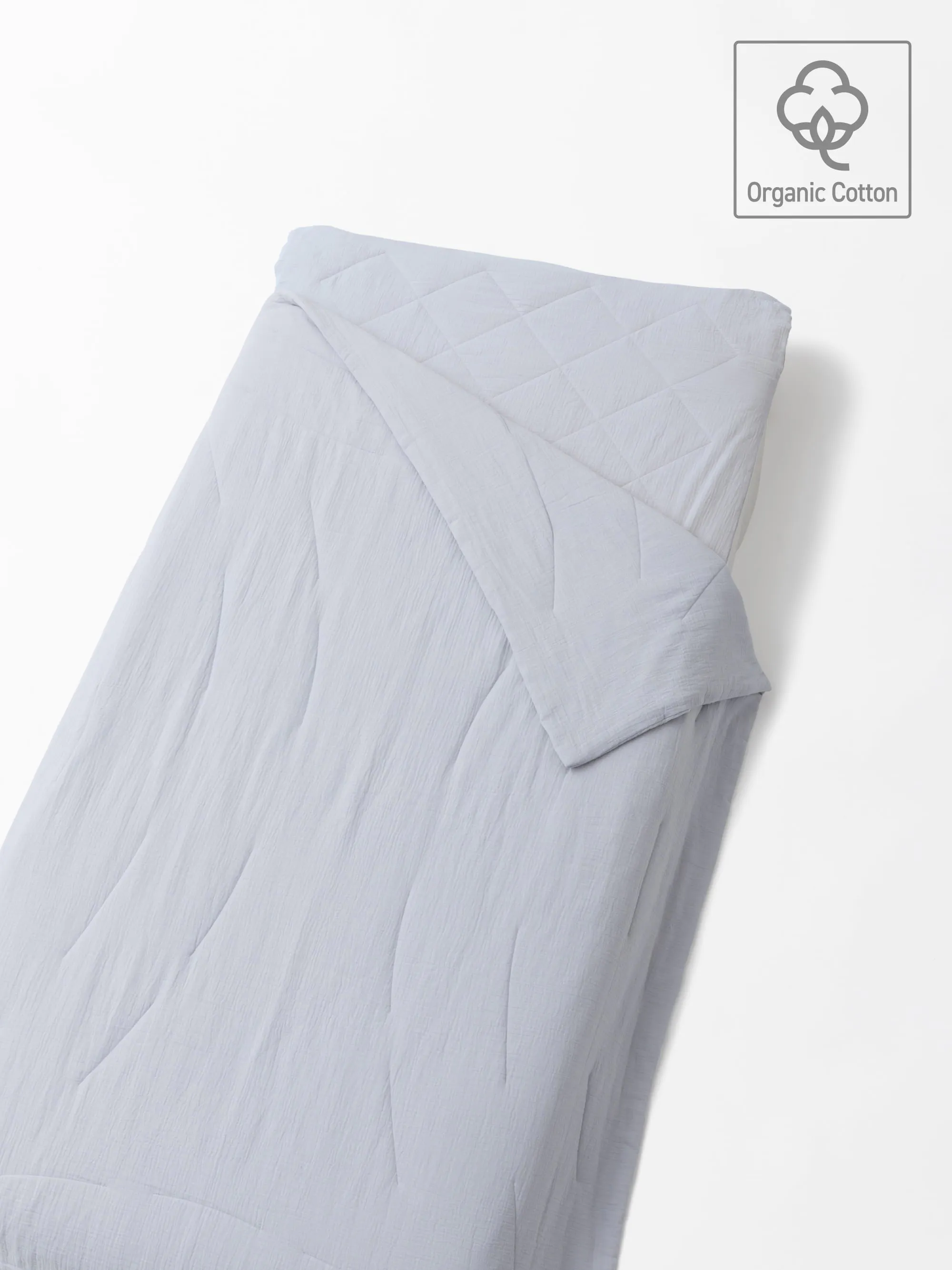 BAKUNE オーガニックコットン寝具2点セット / 夏用肌掛け布団・夏用敷きパッド