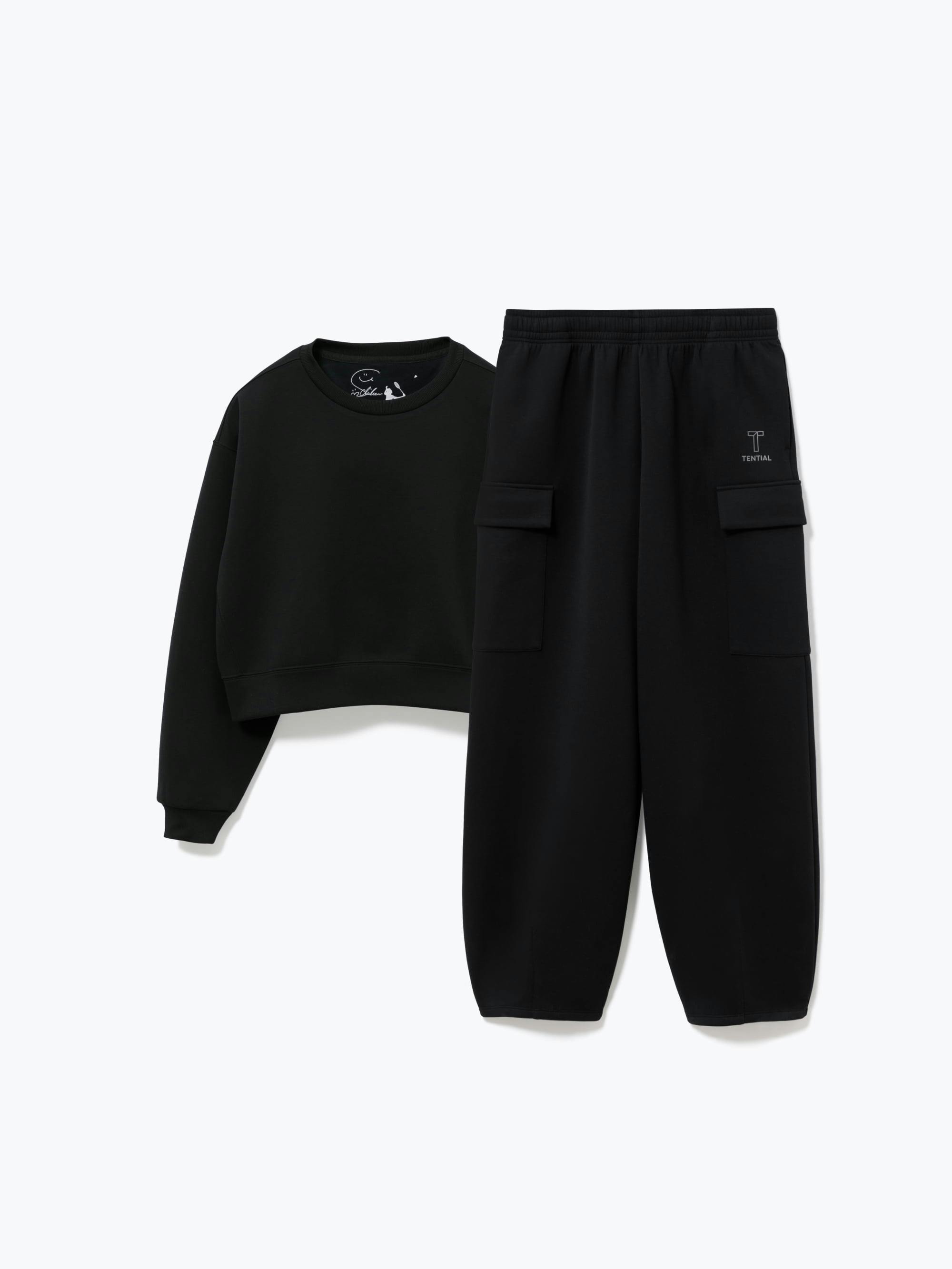 【テックスウェット】クルーネックプルオーバー ウィメンズ（志田千陽コラボ） / 上下セット（クルーネックプルオーバー・ワイドカーゴパンツ）