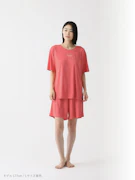 BAKUNE Dry Women's 半袖 Coral-pink