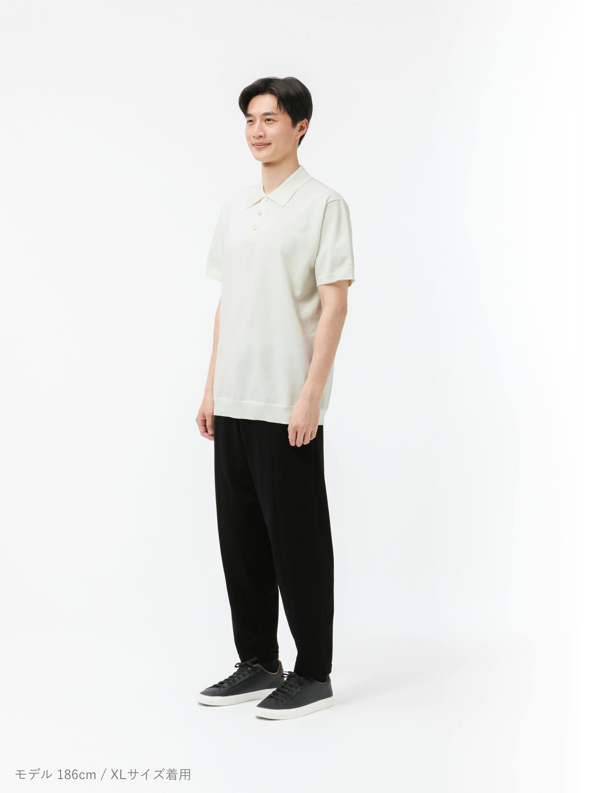 MIGARU Light Knit Short Sleeve Tailored Polo Shirt / 上下