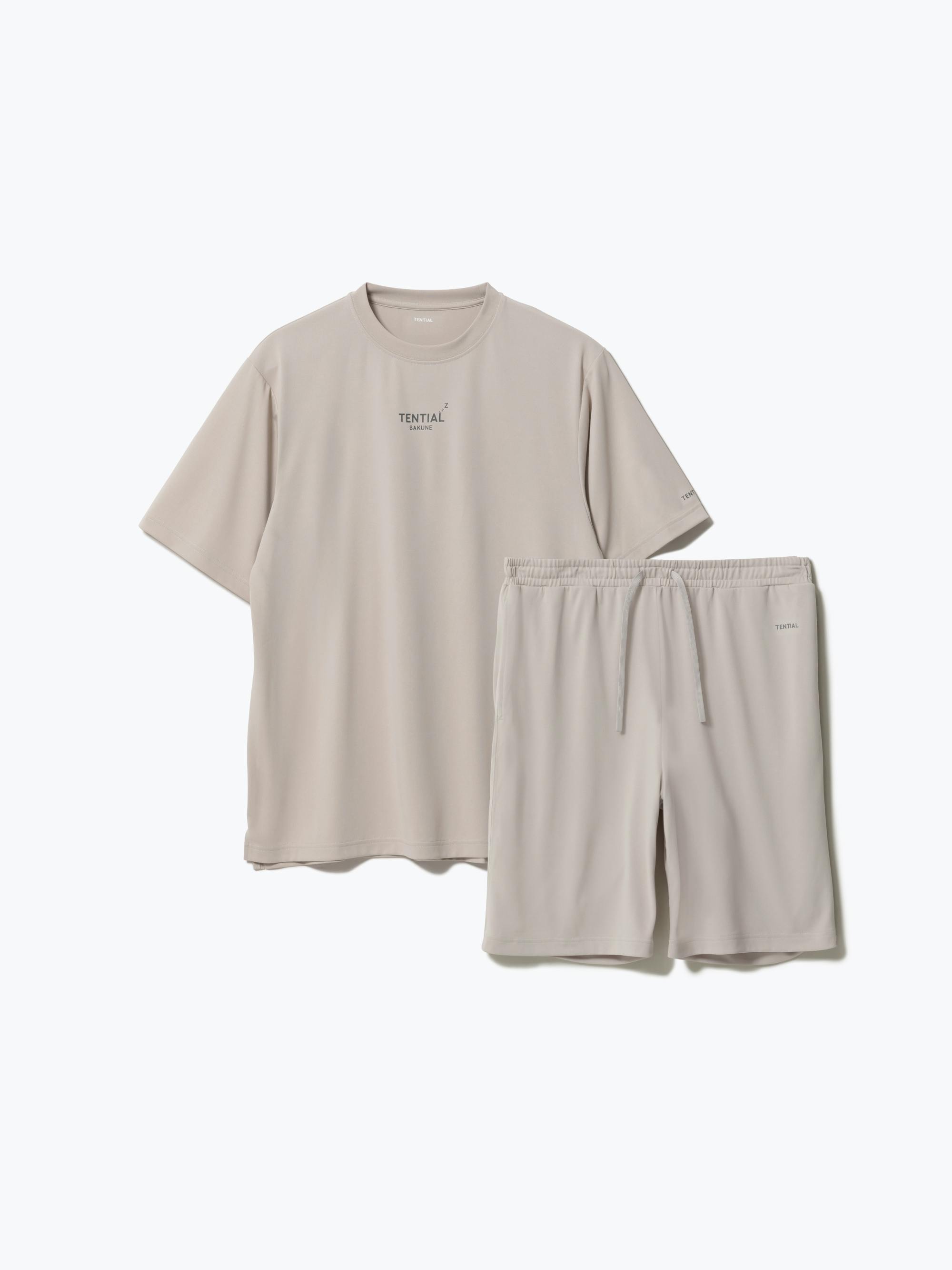 BAKUNE Dry Men's 半袖 Greige