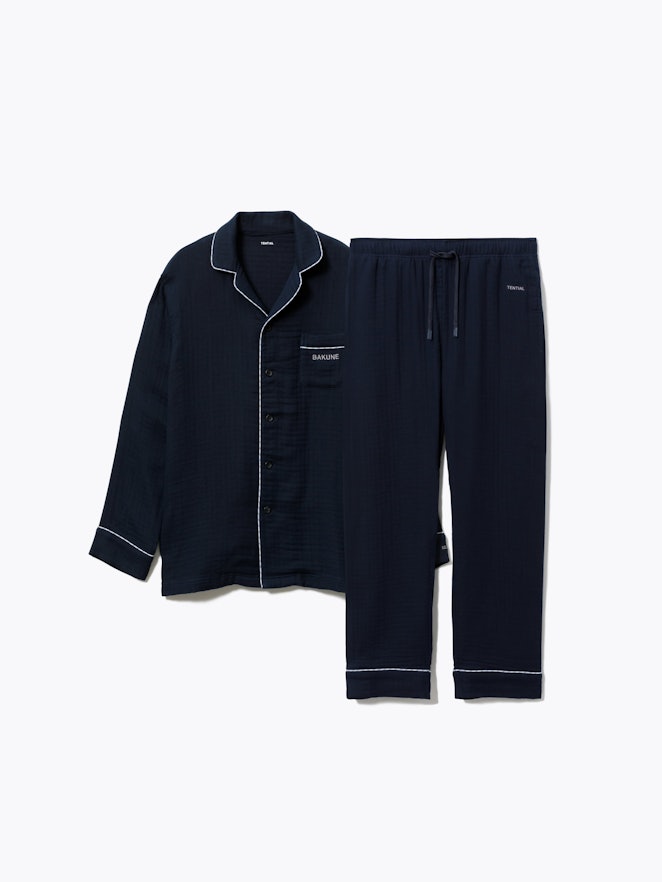 BAKUNE パジャマ ガーゼ / 上下セット(長袖シャツ・ロングパンツ)