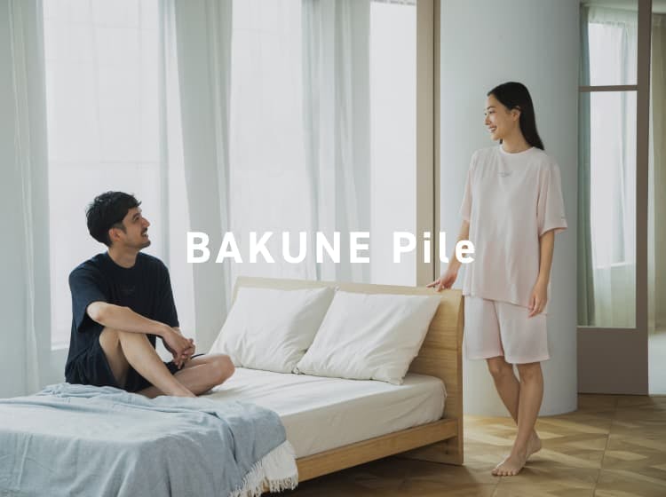 BAKUNE Pile 上下セット（半袖Tシャツ・ショートパンツ）_25SS