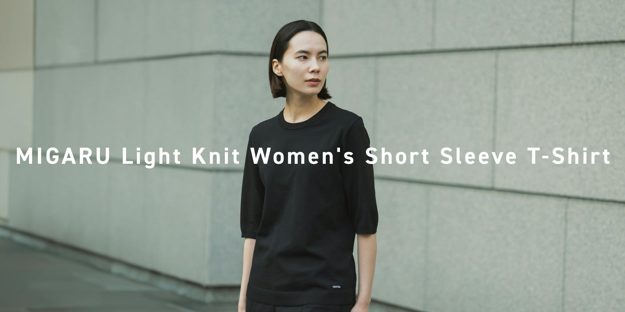 【極美品】TENTIAL MIGARU Light Knit Ladies S MIGARU Light Knit Women's Short Sleeve T-Shirt / 半袖Tシャツ