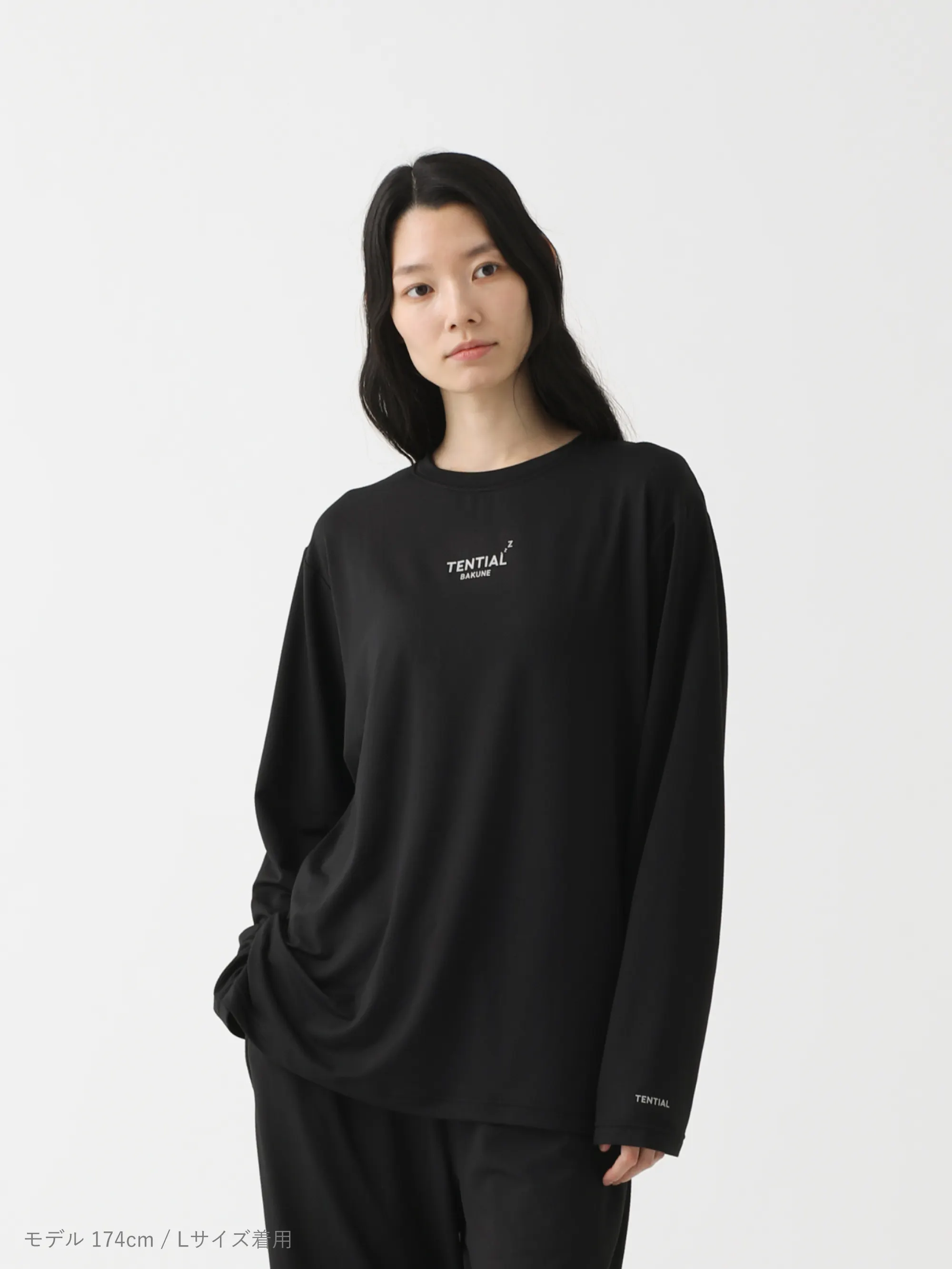 【ユニセックス】TENTIAL BAKUNE メッシュ長袖Tシャツ Mサイズ TENTIAL（テンシャル） リカバリーウェア BAKUNE Mesh バクネ メッシュ