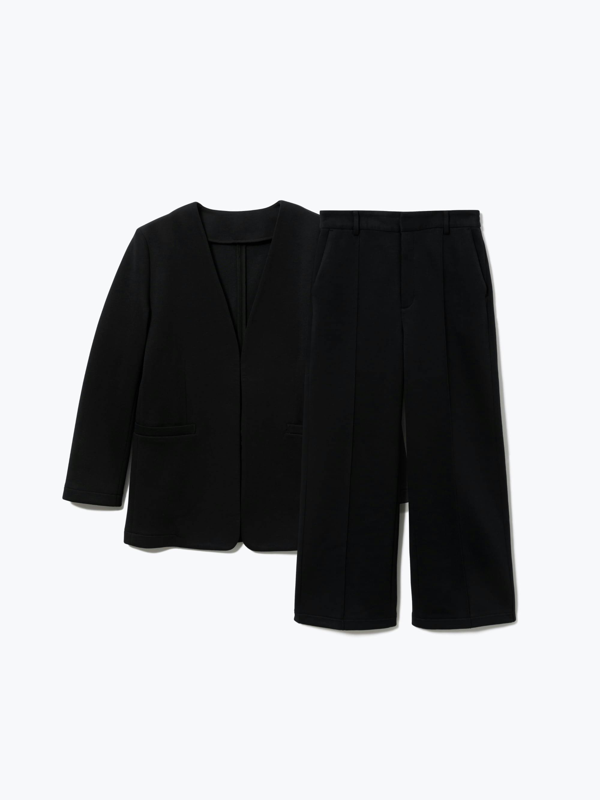 【テックスウェット】カラーレスジャケット ウィメンズ / 上下セット（カラーレスジャケット・ワイドパンツ）