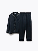 BAKUNE Pajamas Satin 長袖 Navy