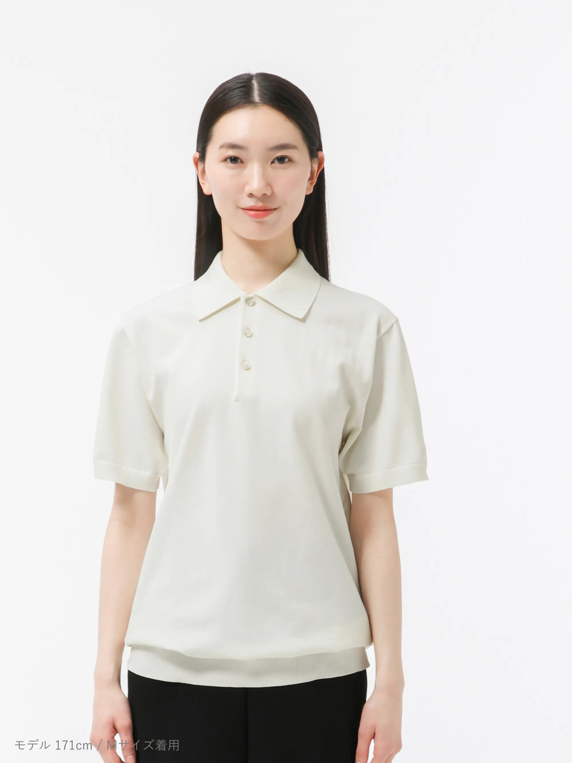 MIGARU Light Knit Short Sleeve Tailored Polo Shirt / 半袖