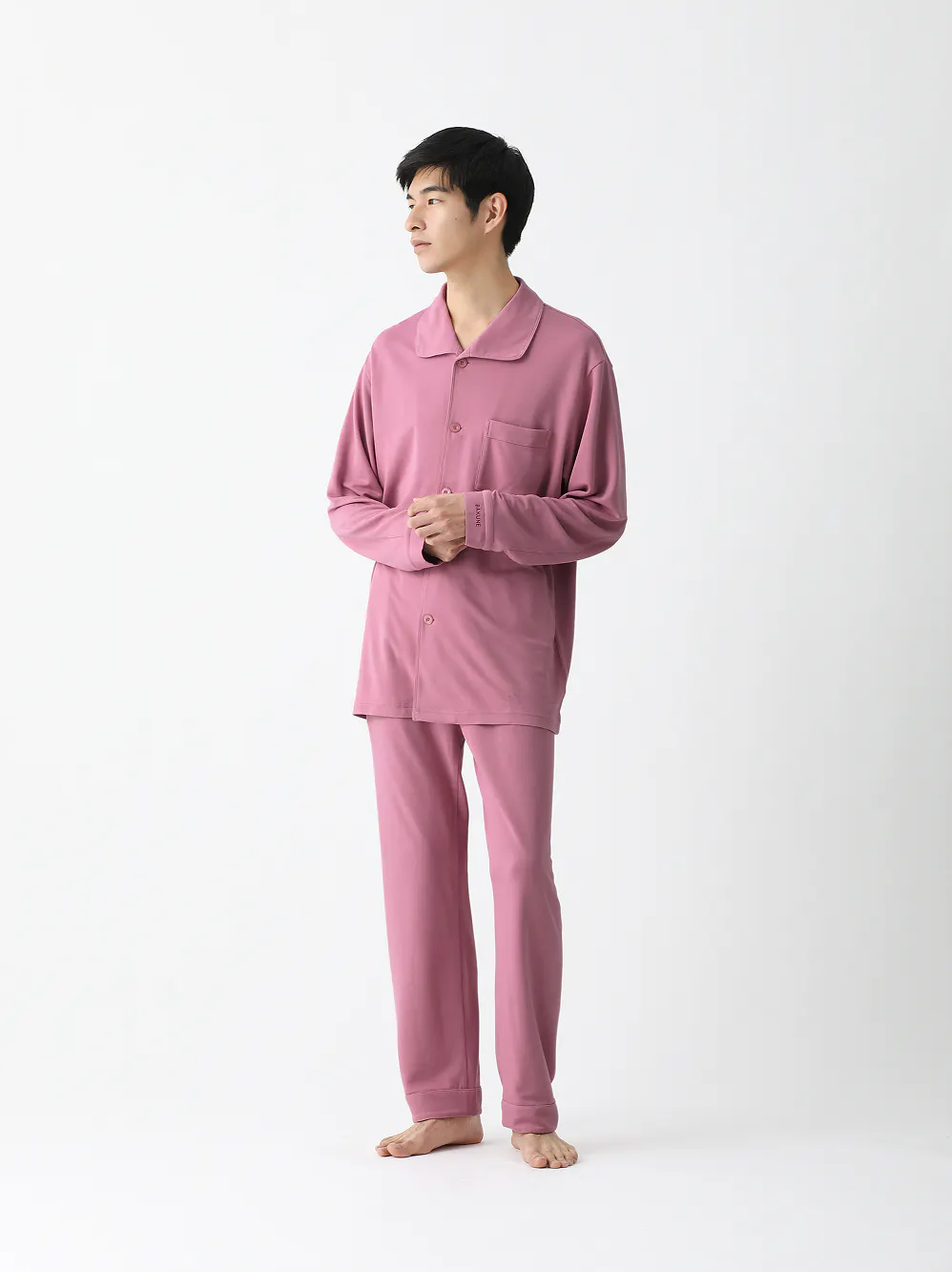 TENTIAL バクネ ピンク パジャマセット M 母の日・父の日限定】パジャマ スムース / 上下セット（長袖シャツ
