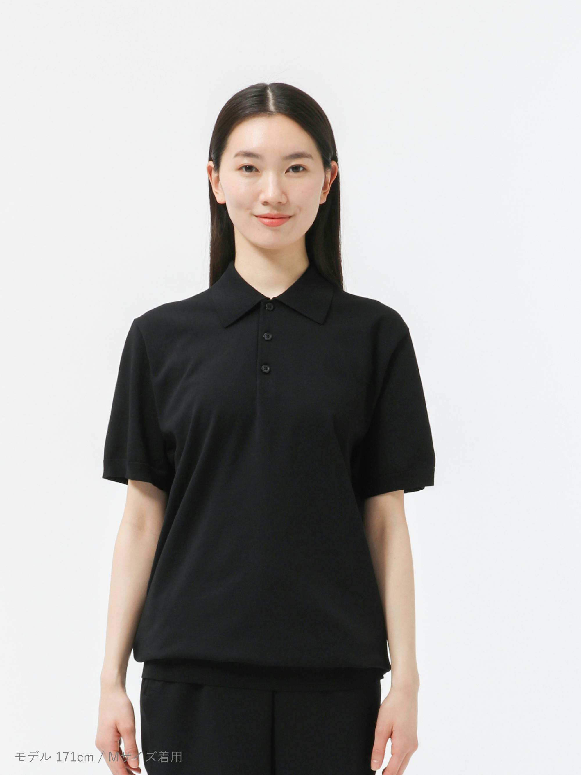 MIGARU Light Knit Short Sleeve Tailored Polo Shirt / 半袖