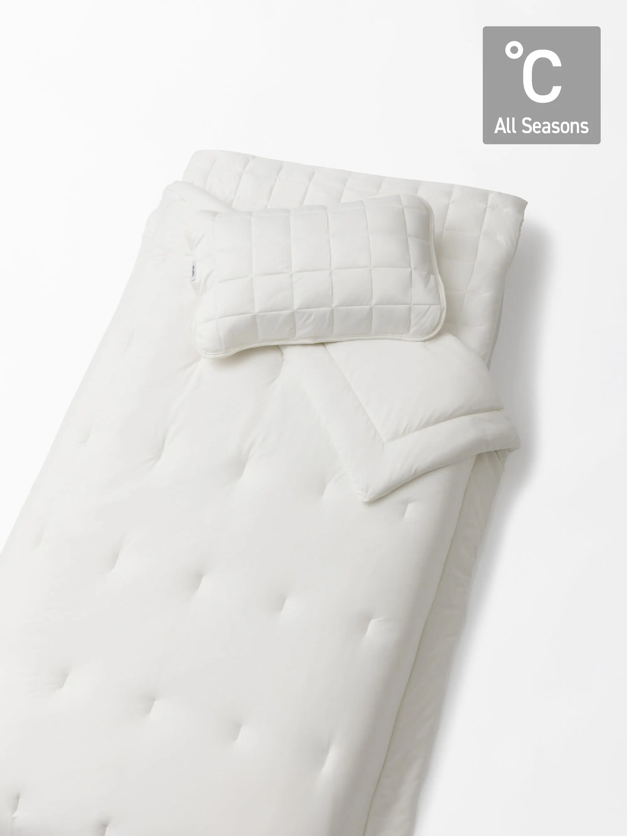 BAKUNE オールシーズン寝具3点セット / 通年用掛け布団・通年用敷きパッド・通年用枕パッド