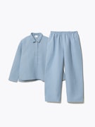 BAKUNE Waffle Women's 長袖 Saxe-blue