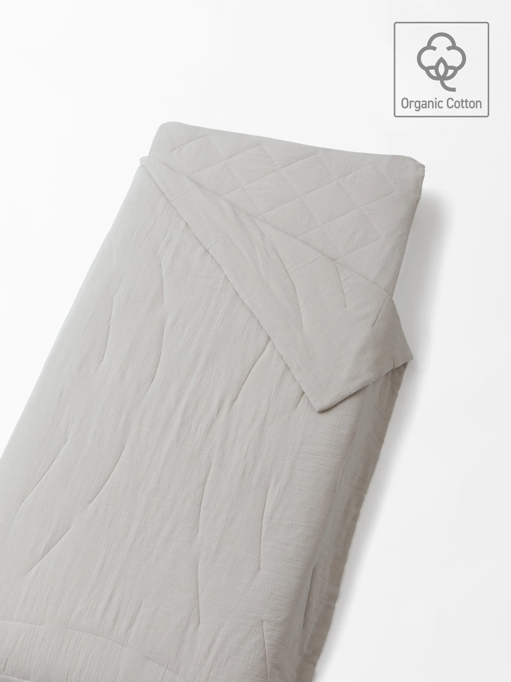 BAKUNE オーガニックコットン寝具2点セット / 夏用肌掛け布団・夏用敷きパッド