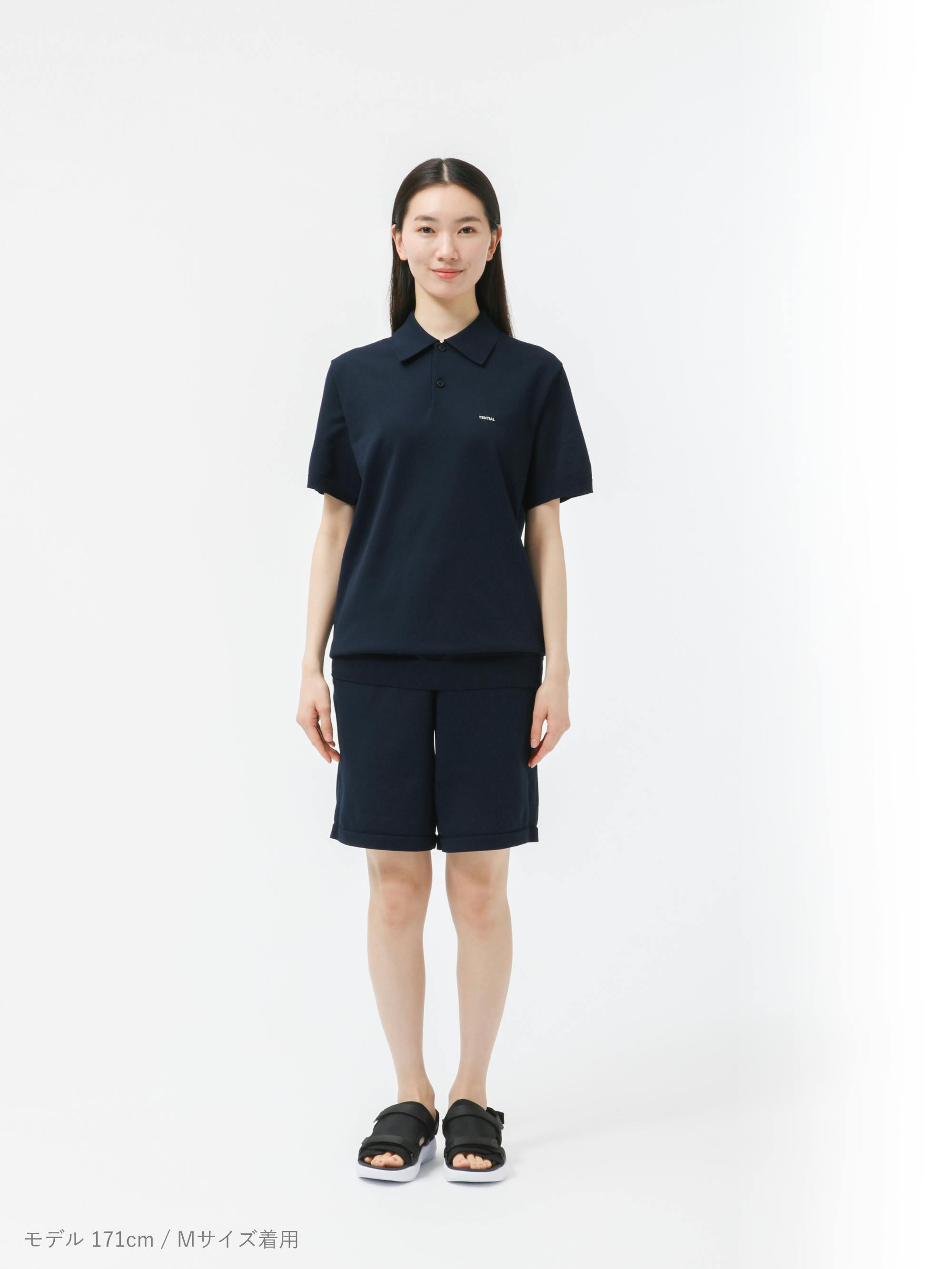 MIGARU Light Knit Short Sleeve Polo Shirt / 上下セット（半袖