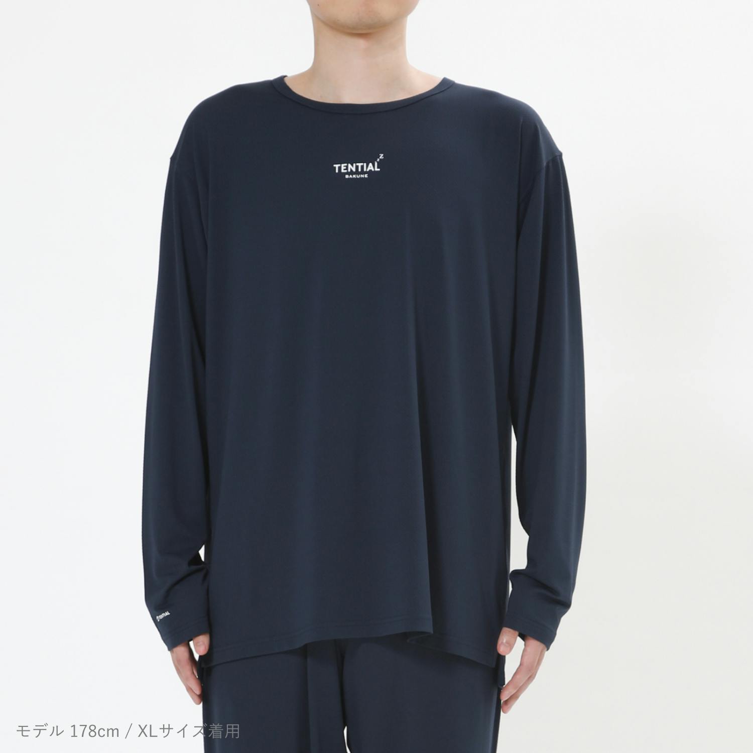 TENTIAL BAKUNE Mesh T-shirt 長袖 ネイビー(XL)_23SS 100408000003